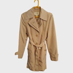 FOG by London Fog Knee-Length Trench Coat (Size L)